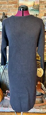 Vintage 80s 90s Esprit Plain Jane Black Angora Sweater Dress Size S • $50