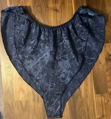 Vintage Victoria's Secret Gold Label Panties Satin Tap Flutter Lingerie M Blue • $35.99