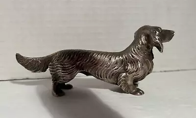 Dachshund Weiner Dog Silverplate Figurine Vintage 5  • $35