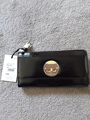 J By Jasper Conran Black Patent Purse BNWT • £8