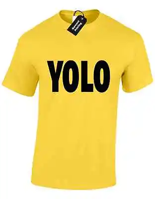 Yolo Mens T Shirt  You Only Live Once Amusing Quote Casual Novelty Top S-xxxl • £8.99