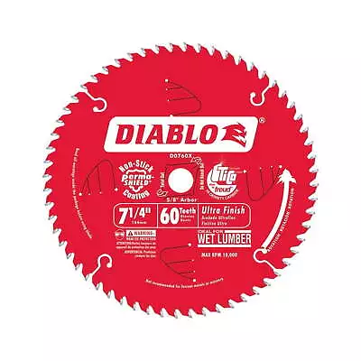 7-1/4 In. Dia. X 5/8 In. Carbide Tip Titanium Circular Saw Blade 60 Teeth 1 Pc. • $22.10