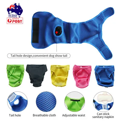 $15.09 • Buy Dog Nappy Pants Reusable Pet Hygiene Diapers Sanitary Pants Underpants Washable 