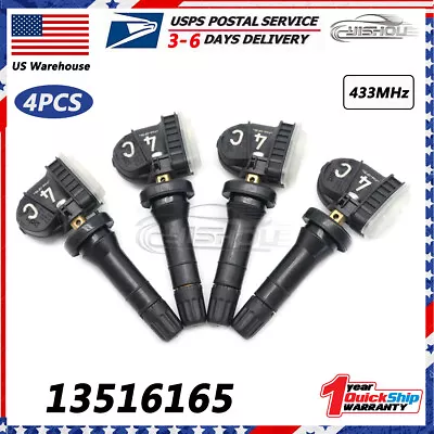 4PCS 13516165 433Mhz Tire Pressure Sensor TPMS For GM Chevrolet Silverado GMC • $53.78