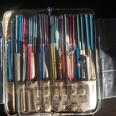 Knitting Needles Set In A Case Vintage 55 Pieces • $49.45