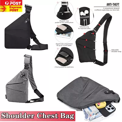 $12.99 • Buy Men Waterproof  Personal Anti Theft Shoulder Chest Pocket Travel Crossbody Bag