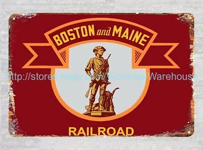 Poster Tin Signs Boston And Maine Railway Railroad Metal Tin Sign • $18.88
