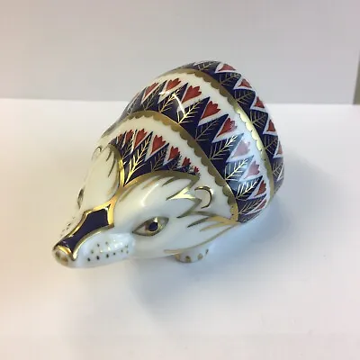 £69 • Buy Royal Crown Derby Paperweight Hedgehog Gold Stopper 6cm In Height