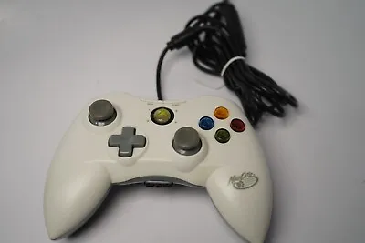 Gamestop Mad Catz Xbox 360 Wired Controller Game Pad 47161 White With Breakaway • $17.99