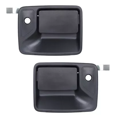 2PCS Door Handle Set For 1999-2016 Ford F-250 Super Duty Front Outer Text Black • $12.99