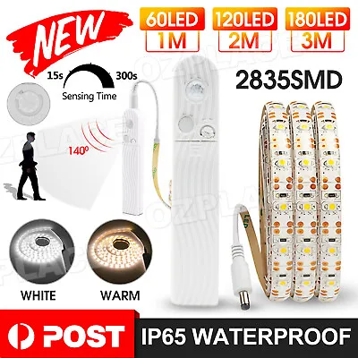 Battery Operated LED Strip Light Wireless PIR Motion Sensor Wardrobe Cabinet AU • $7.25