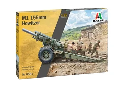 Italeri 6581 1/35 Scale Military Model Kit U.S Army M1 155mm Howitzer W/6 Crews • $22.90