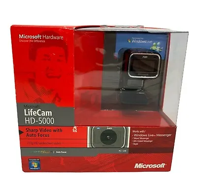 Microsoft LifeCam HD-5000 720p HD Webcam Camera Brand New Sealed  • $44.95