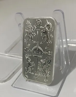 2023 Royal Mint Royal Celebration 1oz Solid Silver Bar In Protective Capsule  • £35.99