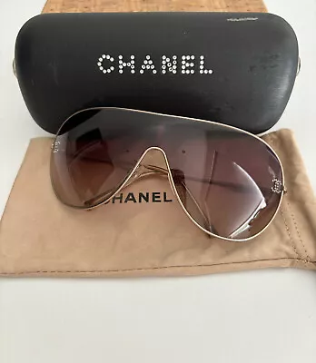 Chanel Vintage Sunglasses With Swarovski Crystal Logo Detail • $400