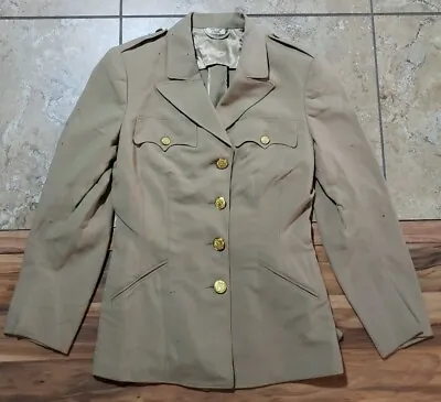WWII WAC Tropical Worsted Khaki Uniform Jacket- Women’s Army Corps- WW2 Named • $299