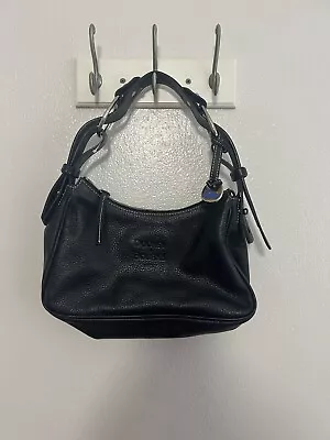 DOONEY & BOURKE 1975 Pebbled Leather Hobo Classic Vintage Shoulder Bag Black  • $45