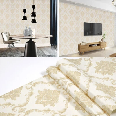 £10.95 • Buy European Vintage Luxury Damask Wallpaper Embossed Textured PVC Wall Paper Roll