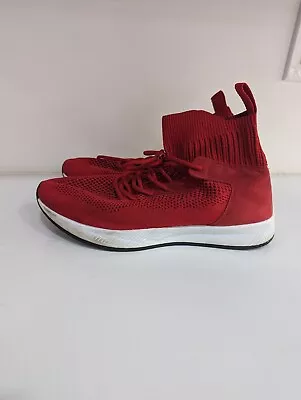 $22.50 • Buy Zara Man Hi Top Shoes Size 45 (12) Red Stretch
