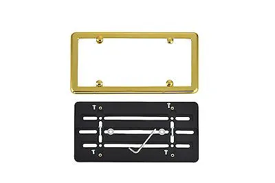 Front Bumper License Plate Bracket + GOLD Frame For MERCEDES-BENZ FAST & FREE • $16.10