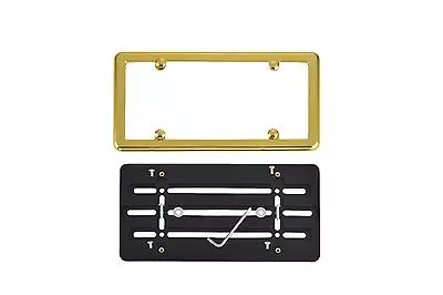 License Plate Bumper Mounting Adapter Tag Bracket + GOLD Frame For MERCEDES-BENZ • $10.25