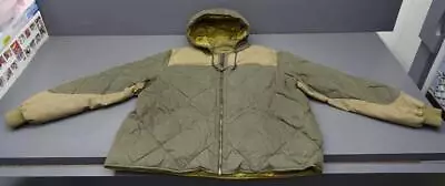 Eddie Bauer Skyliner Men XXXL Quilted Green Down Full Zip Hood Winter Jacket • $79.99