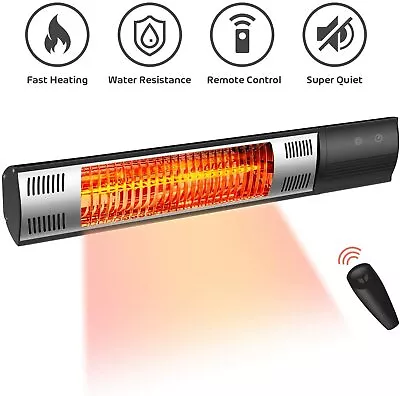 $68.39 • Buy Simple Deluxe Patio Outdoor Heater With Remote Control Wall-Mounted Style