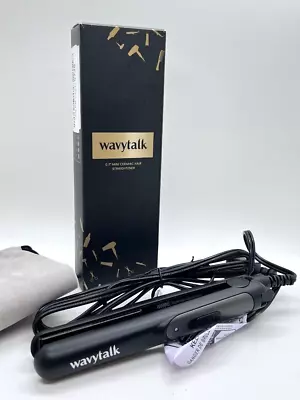 Wavytalk Mini Flat Iron 0.7 Inch Ceramic Small Hair Straightener BLACK OPEN BOX • $18.60