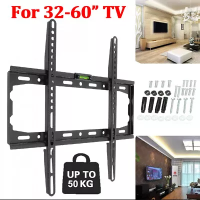 Tv Wall Bracket Mount Slim For 32 34 40 42 50 55 60 Inch Flat 3d Lcd Led Plasma • £7.94