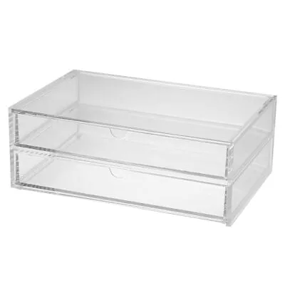 Muji Overlapping Acrylic Case 2 Tiers Large Drawer With Lid Approximately Width • $49.75