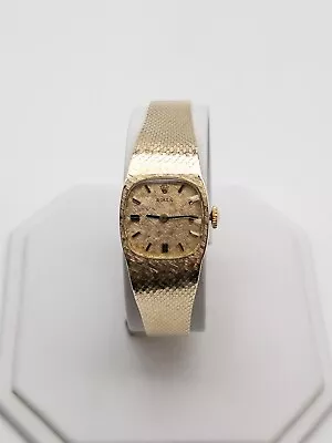 Vintage 1977 ROLEX Champagne 14k Yellow Gold Ladies Watch SERVICED PAPERS CARD • $2650