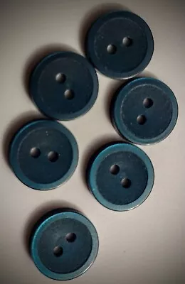 5/8  2-Hole Dark Teal Craft/Clothing Buttons • $2.80