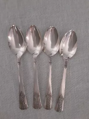 Vintage 4 Vernon Silver Plate Teaspoon SPOONS 1939 Romford Pattern • $19.99