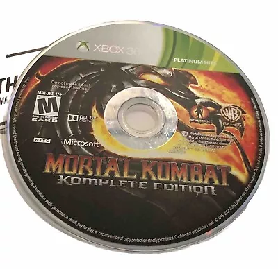 Mortal Kombat [Komplete Edition] - Xbox 360 – Disc Only – Tested - WORKS • $15.57