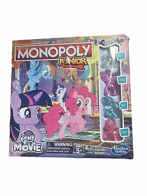 Monopoly Junior My Little Pony The Movie Friendship Festival Game Rarity Pinkie+ • $20.70