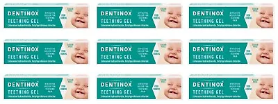 9 X DENTINOX Teething Gel (10g)  *only £4.99/unit** • £44.95