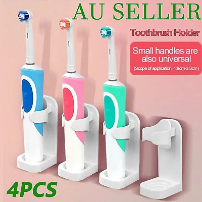 $12.59 • Buy 4PCS Electric Toothbrush Holder Wall Mounted Adhesive Tooth Brush Organizer AU