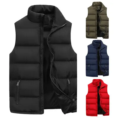 Men's Winter Warm Down Quilted Vest Body Sleeveless Padded Jacket Coat Outwear • $20.35