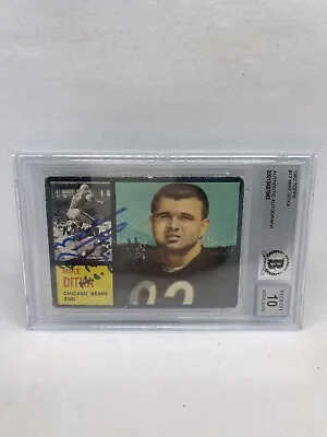 Mike Ditka Signed Inscribed 1962 Topps #17 Rookie Card Beckett Grade 10 Auto 2 • $499.99