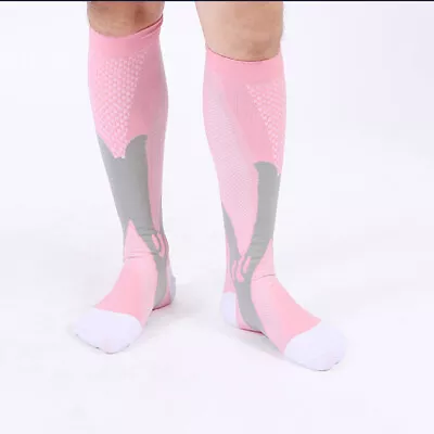 Compression Socks Mens 20-30 Mmhg Leg Support Sports For Running US STOCK • $5.10