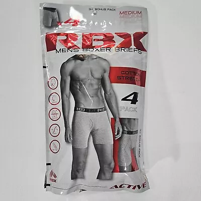 RBX Men's Quick Dry Sports Performance Boxer Briefs Active Medium (3 +1 Pk) NEW • $26.99