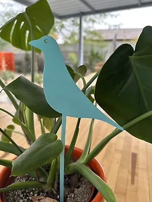 Eames Inspired Mid Century  Bird Plant Stick Turquoise Custom  Made • $16