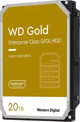 Western Digital 20TB WD Gold Enterprise Class Internal Hard Drive - 7200 RPM Cla • $1399