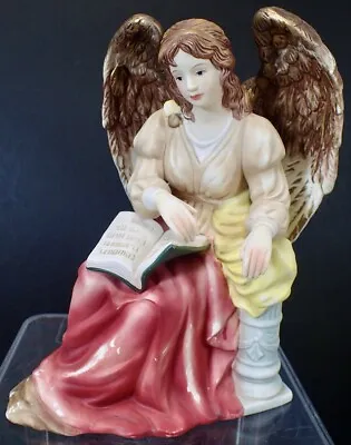  O'Well Ceramic Figurine ANGEL With Book 8  Tall • $14.31