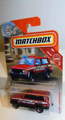 Matchbox  2018 #51 Jeep Cherokee River Valley Fire Rescue • $3.99
