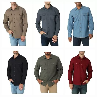 Wrangler Men's Pick Color Epic Soft Flex Woven Long Sleeve Button Shirts: S-3XL • $22.99