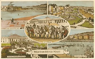 £3.29 • Buy Weston Super Mare Multi View [Donkey Rides] 1940s. Posted 1951