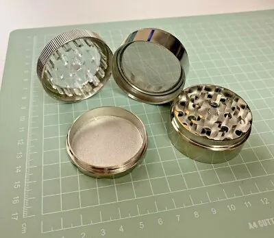  Hand Muller Metal Herb Grinder [ 4 Pieces ] See Through Lid And Net • £12