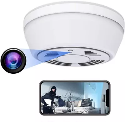 WIFI Hidden Spy Camera Smoke Detector 180 Days Standby IR Night Vision Nanny Cam • $79.99