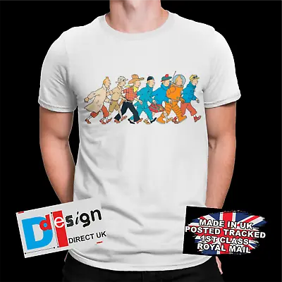 £6.99 • Buy TINTIN T-Shirt The Classic Retro Funny Cool Cartoon Comic Tee Movie Gift Friends